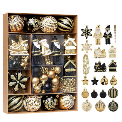Kerstballen set 50 stuks – onbreekbare kerstboomversiering in luxe kleuren