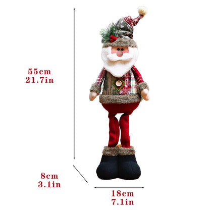 Kerst pop rendier sneeuwpop en kerstman decoratie set