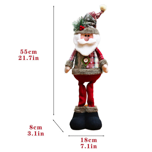 Kerst pop rendier sneeuwpop en kerstman decoratie set