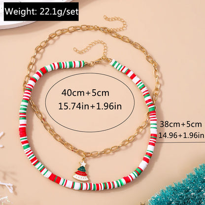 Kerst ketting met kralen – feestelijke choker voor dames en meisjes - diverse varianten