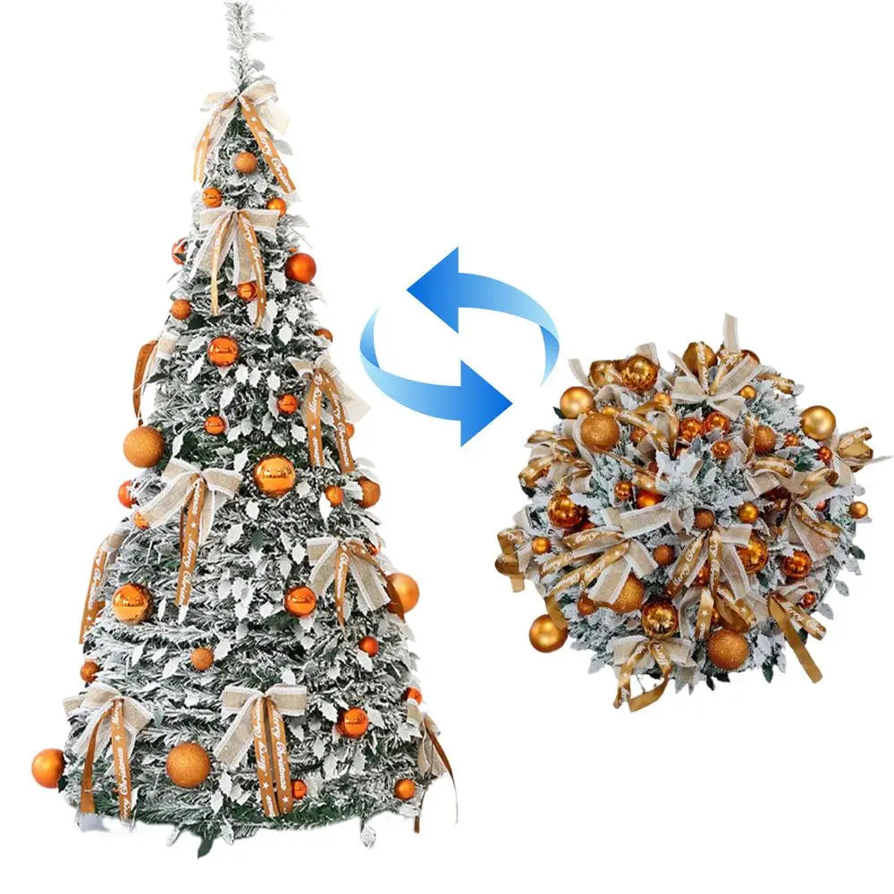 Opvouwbare Kerstboom 150cm – Incl. Decoraties, Snel & Makkelijk Op te Zetten