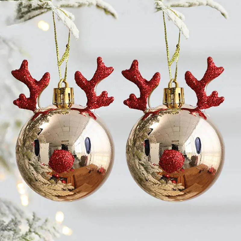 Kerstboom ornamenten set van 2 kerstballen voor feestelijke decoratie