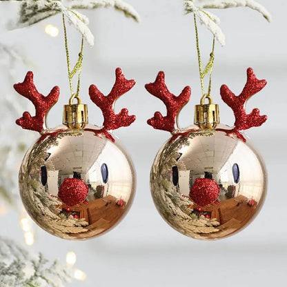 Kerstboom ornamenten set van 2 kerstballen voor feestelijke decoratie