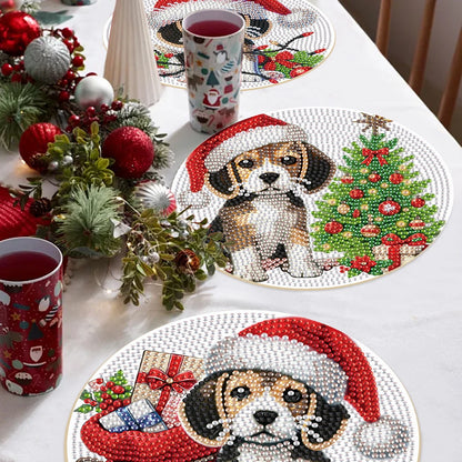 Diamond Painting Placemat met Schattige Puppy – Set van 3 voor Tafeldecoratie
