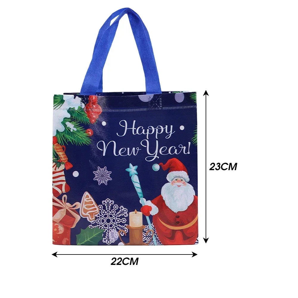 Kerst cadeau verpakking – Herbruikbare stoffen tas met kerstman of sneeuwpop ontwerp