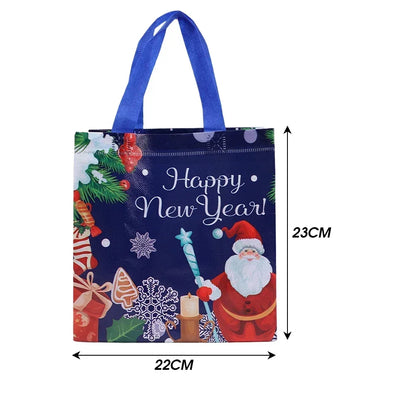 Kerst cadeau verpakking – Herbruikbare stoffen tas met kerstman of sneeuwpop ontwerp