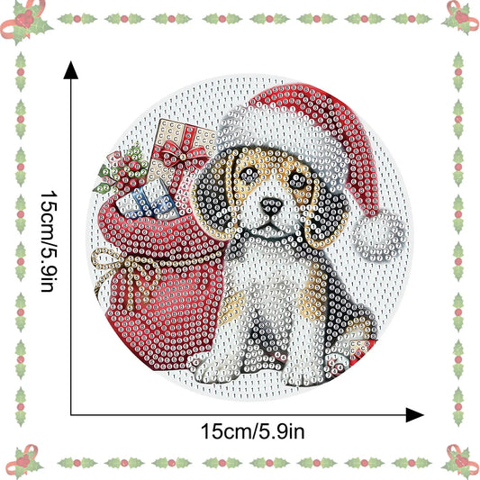 Diamond Painting Placemat met Schattige Puppy – Set van 3 voor Tafeldecoratie