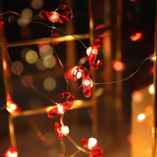 Verlichte Kerst slinger met Kerstman en Sneeuwpop LED lichtsnoer voor feestelijke decoratie