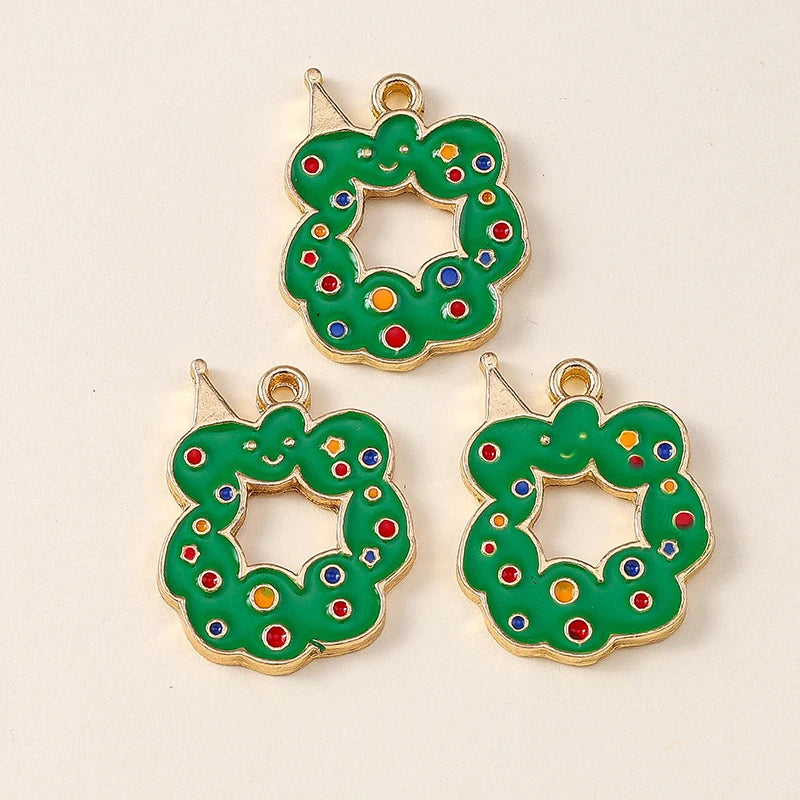 Kersthanger voor ketting of armband – set van 20 vrolijke kerstbedels