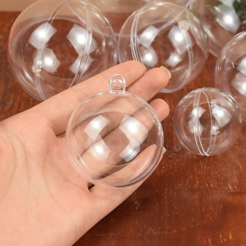Kerstballen set transparante vulbare ballen voor boom en decoratie