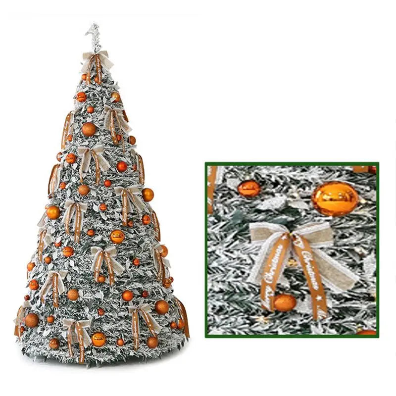 Opvouwbare Kerstboom 150cm met Versiering – Compact & Eenvoudig op te zetten