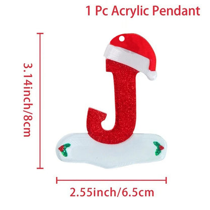 Kersthanger acryl letter decoratie Merry Christmas voor kerstboom