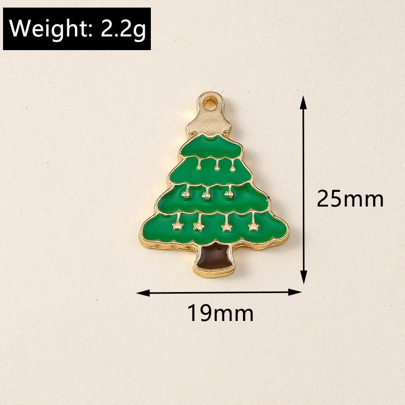 Kersthanger voor ketting of armband – set van 20 vrolijke kerstbedels