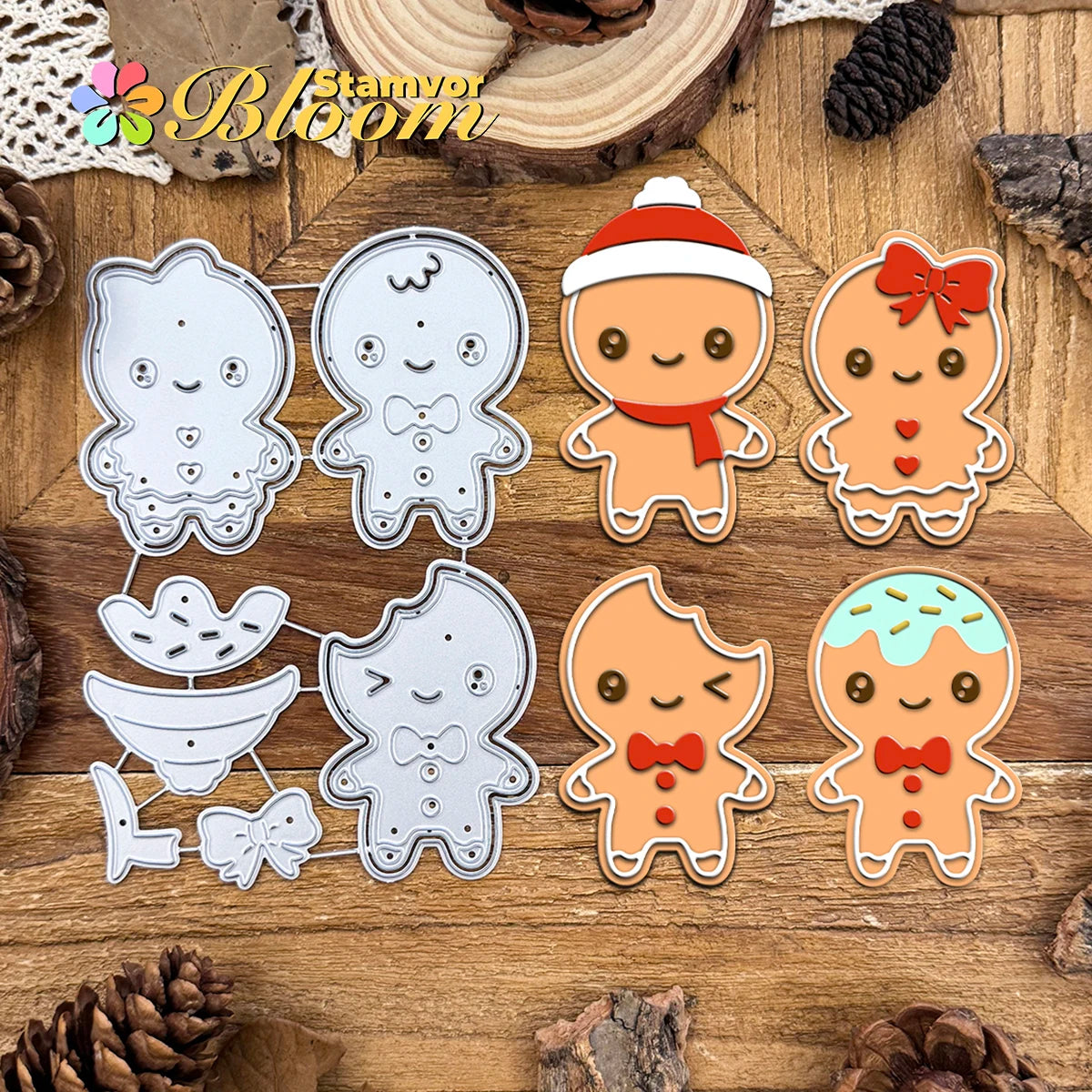 Snijmal Gingerbread Man kerstvorm voor kaarten en scrapbooking