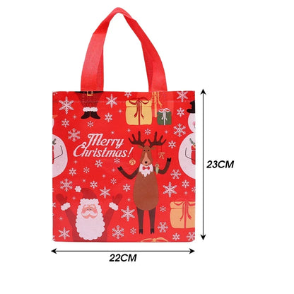 Kerst cadeau verpakking – Herbruikbare stoffen tas met kerstman of sneeuwpop ontwerp