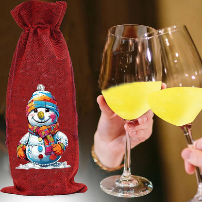 Diamond Painting Kerst Wijnfles Tas - Feestelijke Decoratie