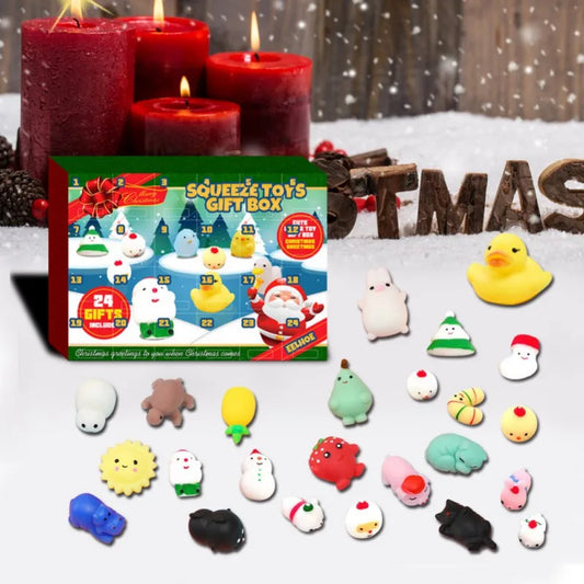 Adventkalender met 24 Squeeze Toys – Kerst Countdown Speelplezier voor Kinderen