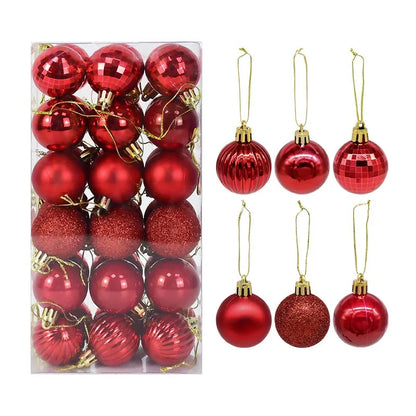 Kerstballen set glanzend en mat voor feestelijke boomdecoratie