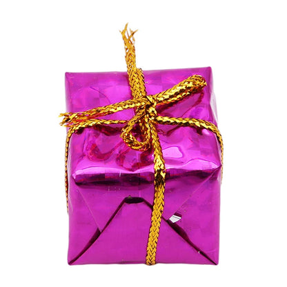 Kersthanger Set van 12 Mini Cadeaudoosjes in Verschillende Kleuren