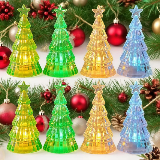 Kerst lamp verlichte acryl kerstboom tafeldecoratie met warme gloed