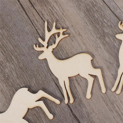 Houten figuur om zelf te kleuren/schilderen – rendier kerstdecoratie