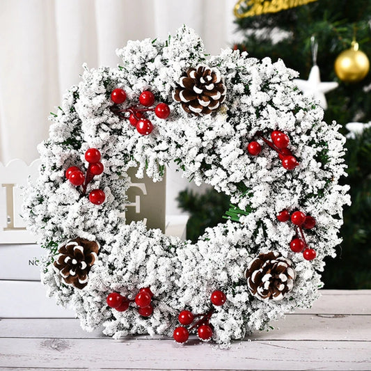 Kerst krans 30CM decoratie voor deur, raam en feestelijke versiering - Style 10