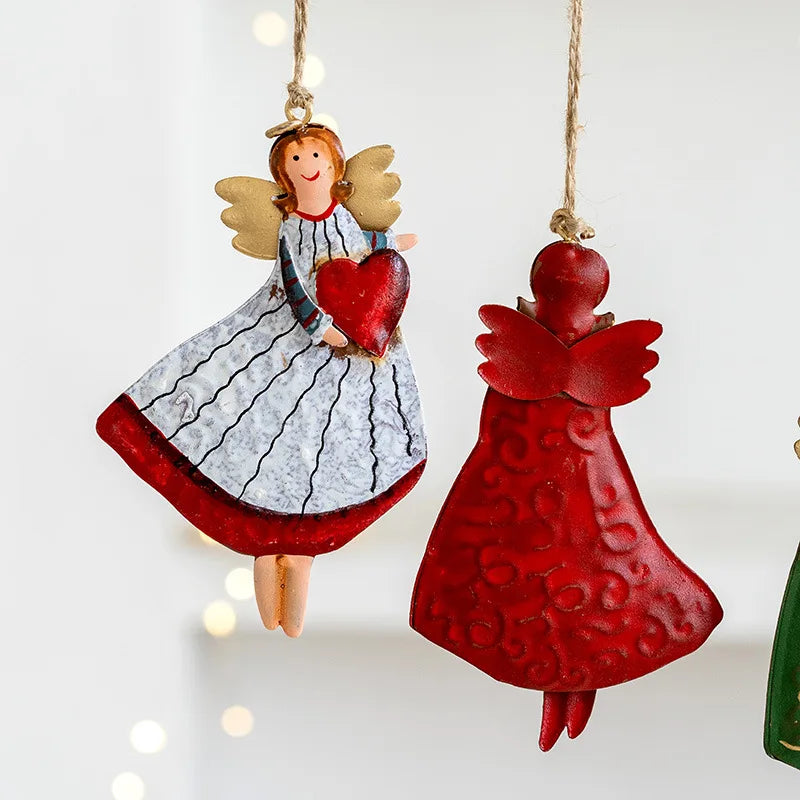 Kerst ornament voor Kerstboom - Retro Engel Meisje Decoratie