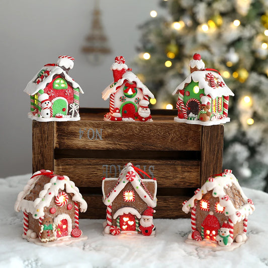 Kerst LED Hanger Peperkoekhuis met sneeuwpop of Kerstman Ornament