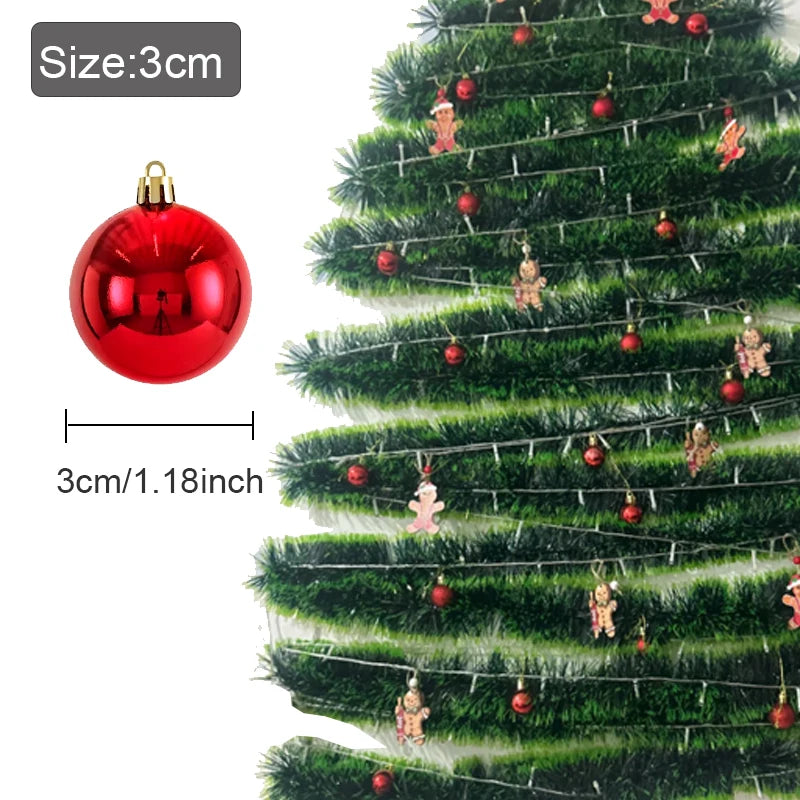 Kerstballen set 24 stuks – 3cm kerstboom versiering in diverse kleuren