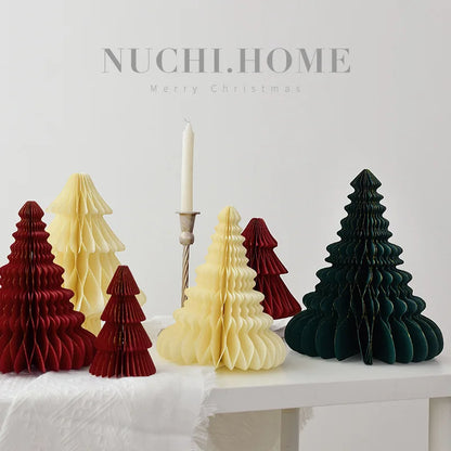 Opvouwbare Kerstboom – Mini Honeycomb Origami Kerstdecoratie van Papier