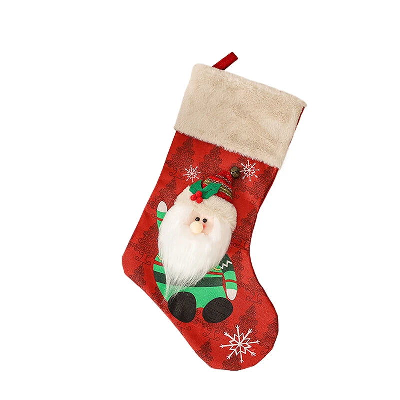 Kerstsok decoratief met 3D kerstmotief – sfeervolle kerstversiering voor het hele gezin