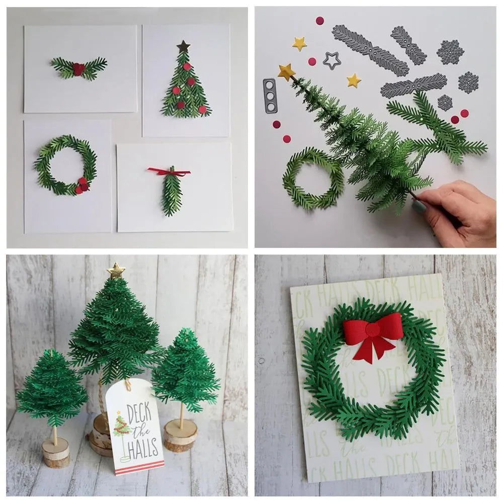 Snijmal kerstboom metalen stans voor kaarten en scrapbooking