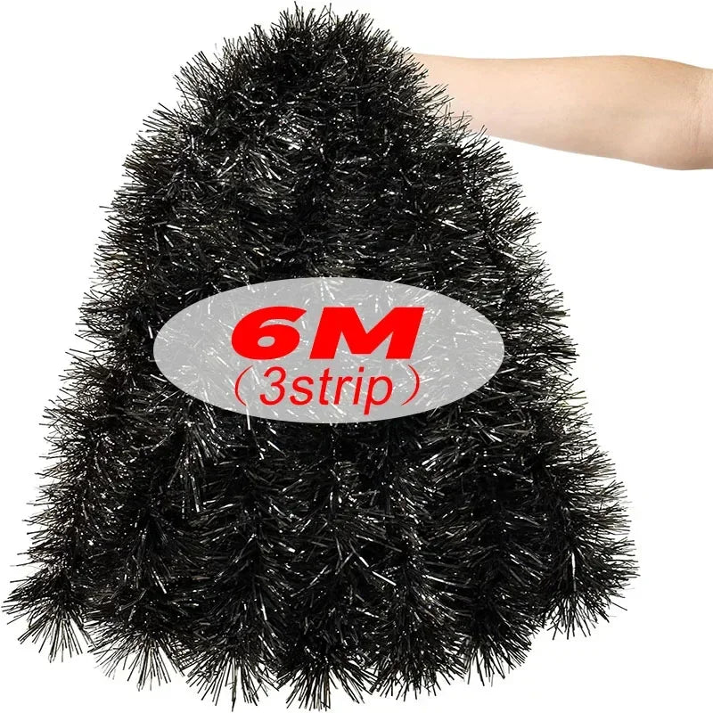 Kerst Guirlande 2 tot 20 meter Zwarte Glimmende Lint Guirlande Decoratie