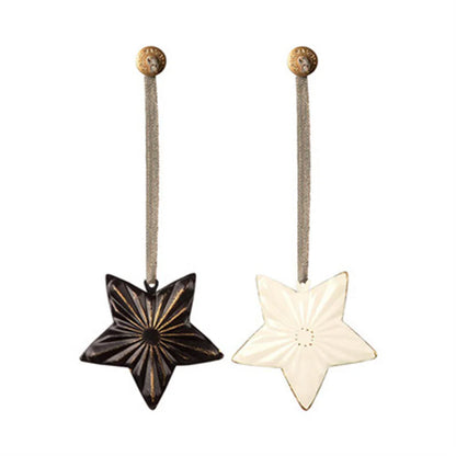 Metalen kersthangers handgeschilderd  unieke kerstboomdecoratie