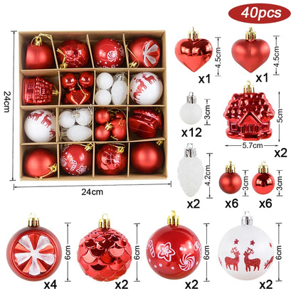 Luxe Kerstballen set met Sneeuwvlokken en Feestelijke Decoratie