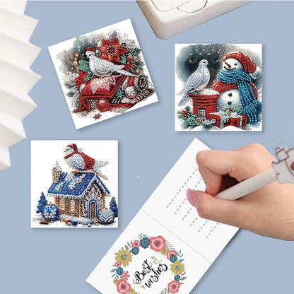 Diamond Painting Kerstkaarten set – 6/12 stuks met Kerst design
