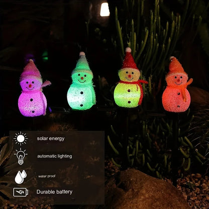 Solar Kerstverlichting Sneeuwpop – Tuinlamp op Zonne-energie IP44 Waterproof