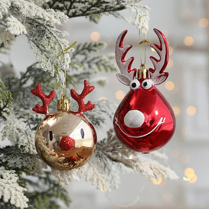 Kerstboom ornamenten set van 2 kerstballen voor feestelijke decoratie