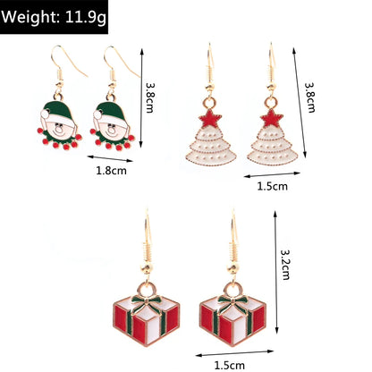 Kerst oorbellen kleurrijke hangers voor dames en meisjes