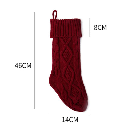 Kerst sok decoratief gebreid voor cadeaus en feestelijke sfeer 46cm