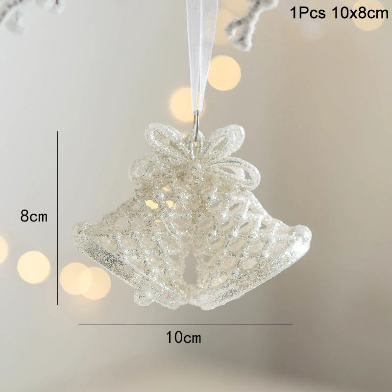 Kerstboom ornament sneeuwvlok engel hert hangdecoratie voor feestdagen