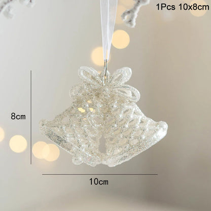 Kerstboom ornament sneeuwvlok engel hert hangdecoratie voor feestdagen