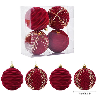 Kerstballen set rood glanzend 8cm voor feestelijke boomdecoratie