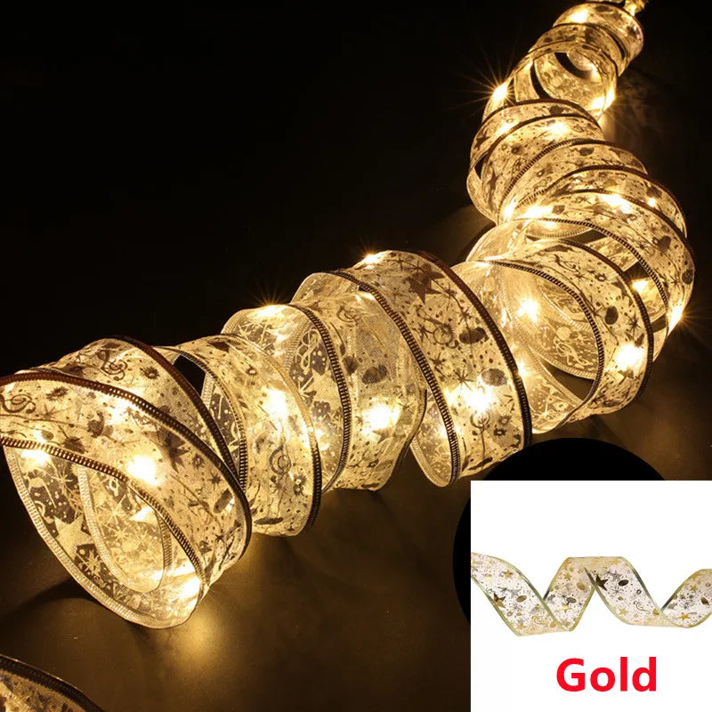 Kerst Lichtsnoer met LED Strikjes – Decoratieve Verlichting voor Boom en Interieur - Diverse kleuren