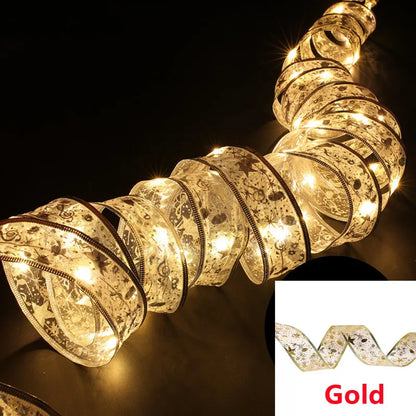 Kerst Lichtsnoer met LED Strikjes – Decoratieve Verlichting voor Boom en Interieur - Diverse kleuren