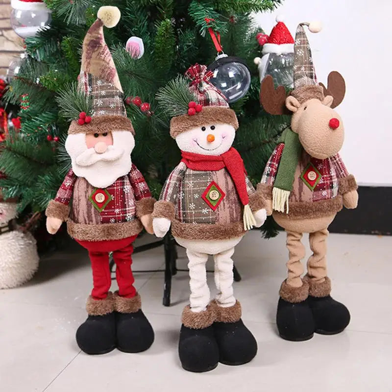 Kerst pop rendier sneeuwman kerstman tafel decoratie ornament