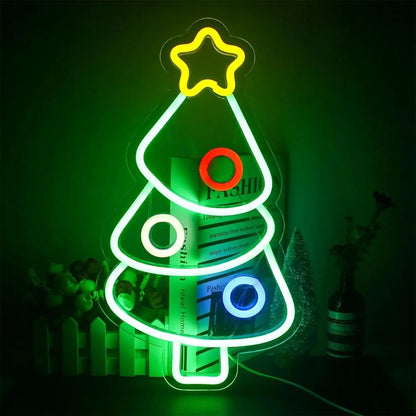 Kerst lamp neon boom met USB dimmer – sfeervolle LED kerstverlichting
