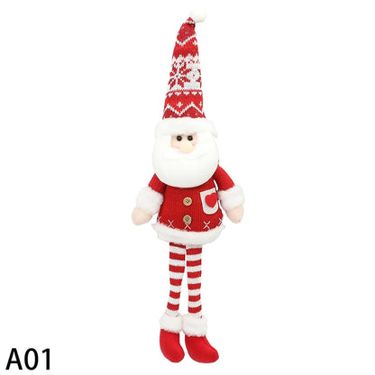 Kerst pop met lange benen – Sneeuwman, Rendier en Kerstman decoratie voor thuis