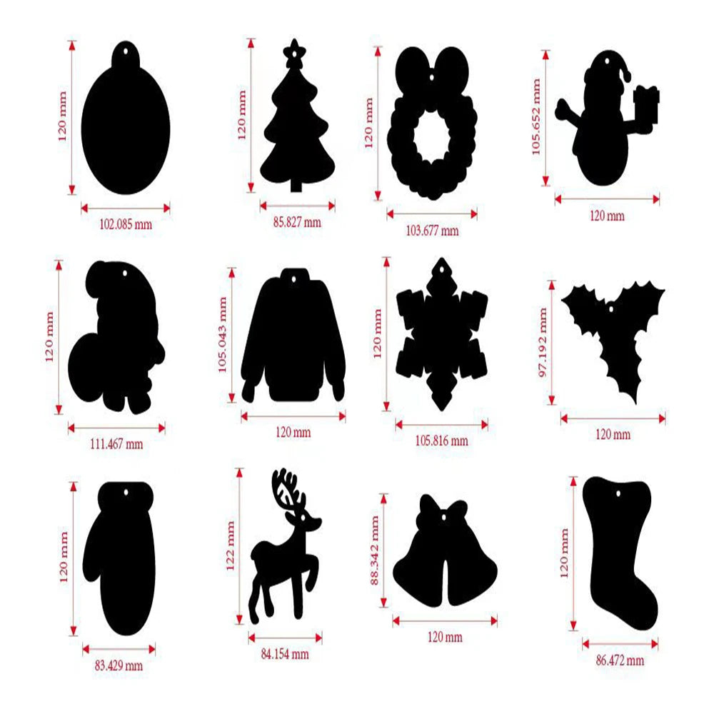 Krastekeningen Kerstset – 12 Magische Regenboog Ornamenten