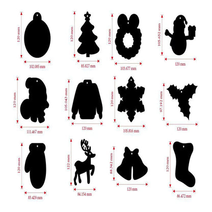 Krastekeningen Kerstset – 12 Magische Regenboog Ornamenten